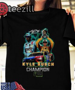 Kyle Busch Joe Gibbs Racing Team Monster Energy Champion Shirts