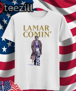 Lamar Comin 8 Shirt - Lamar Jackson Shirt - Baltimore Ravens Tshirts