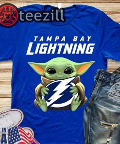 Logo Baby Yoda Hug Tampa Bay Lightning Shirts