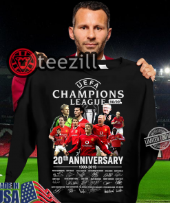 Logo UEFA Champions League 20th Anniversary Signatures Shirts