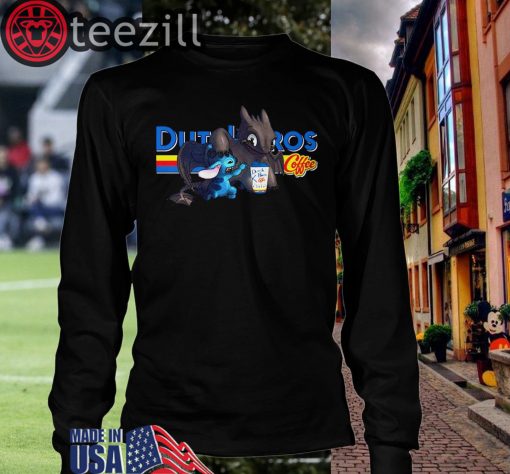 Men's Toothless and Stitch Dutch Bros Coffee Shirts