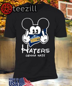 NBA Denver Nuggets Haters Gonna Hate Mickey Mouse Disney Basketball Shirt