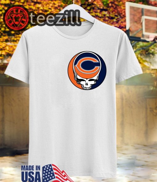 NFL Team Chicago Bears X Grateful Dead Logo Band T-Shirts