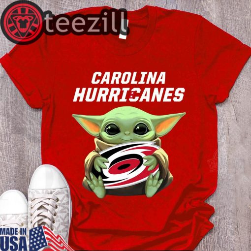 New Baby Yoda Hug Caroline Hurricanes T-Shirt
