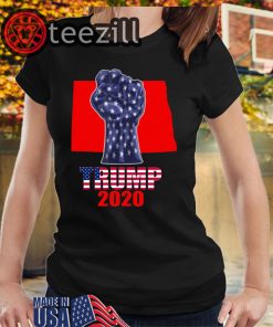 North Dakota 4 President Donald Trump 2020 Election Us Flag T-Shirts
