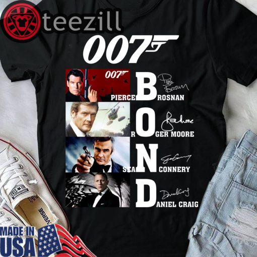 Official 007 James Bond Signature T-Shirt