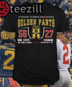 Official B straight victories over michigan golden pants 56 27 ohio shirt