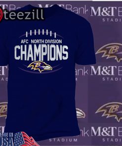 Official Baltimore Ravens AFC West Champs TShirt