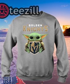 Official Golden Knights Hug Baby Yoda T-Shirt