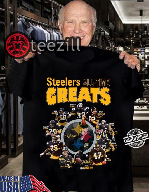 Pittsburgh Steelers all time greats players signature Shirts
