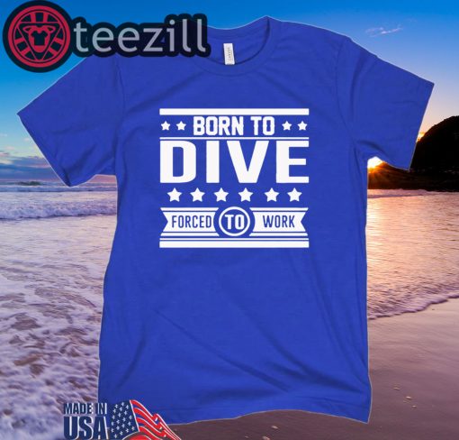 Scuba diving born to dive full printing t-shirt