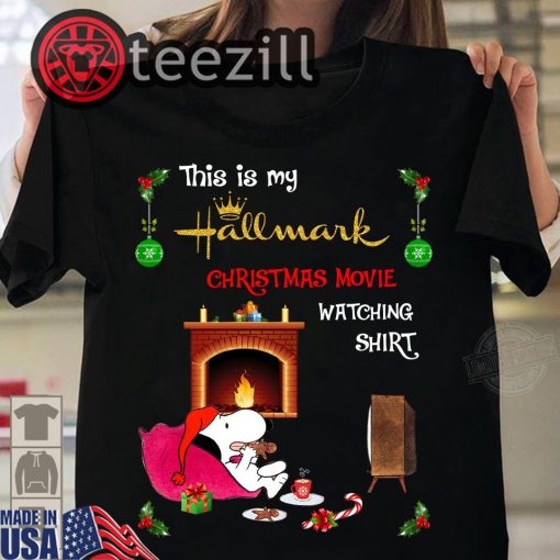 Snoopy This is my hallmark christmas movie watching Shirts