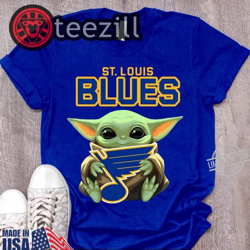 St. Louis Blues Logo Baby Yoda Hug Shirt