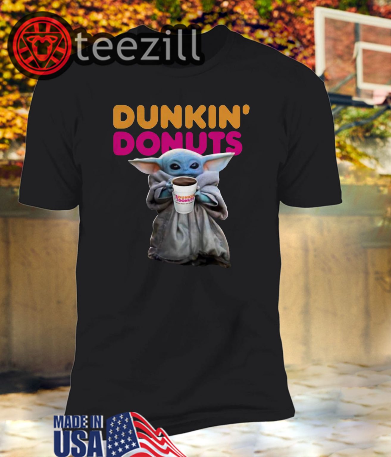 dunkin donuts yoda shirt