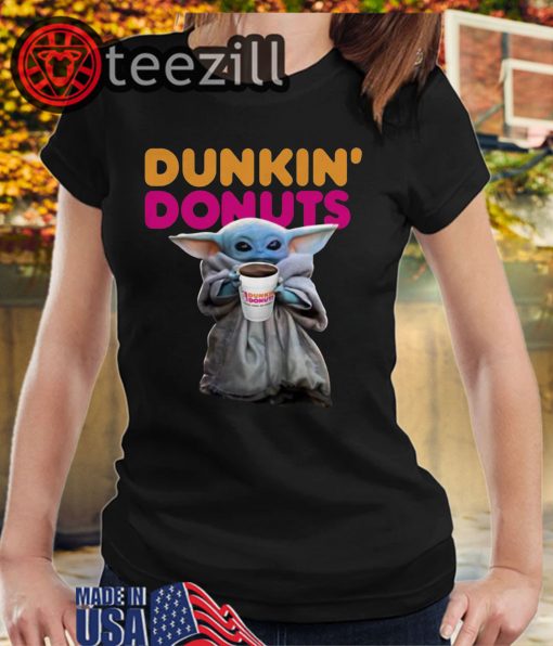 Star Wars Baby Yoda Dunkin' Donuts Tshirts