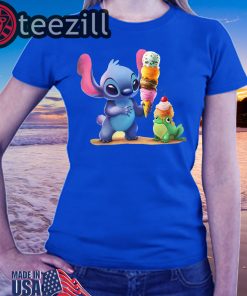 Stitch and ice-cream all over printed tshirts