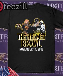 The Helmet Brawl Pittsburgh VS Cleveland Shirt 'Pittsburgh started it' T-shirts