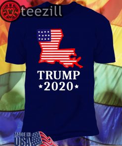Trump 2020 GOP LA State Map Shirt