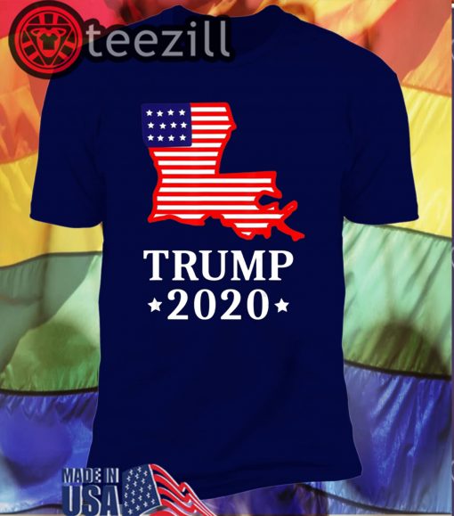 Trump 2020 GOP LA State Map Shirt
