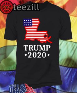 Trump 2020 GOP LA State Map Shirts