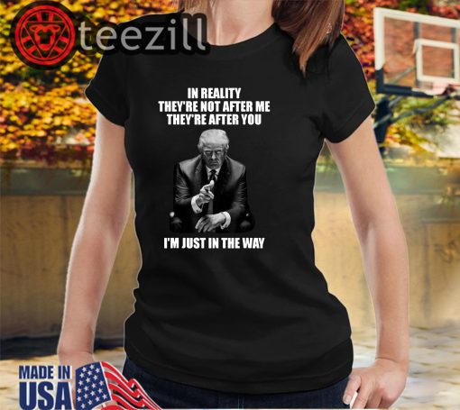 Trump In Reality they're not after me they're after you i'm just in the way shirts