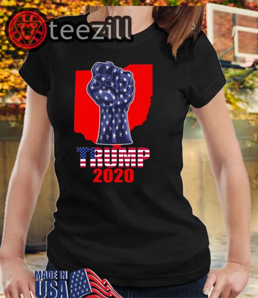 United States Ohio For President Donald Trump 2020 Election Us Flag Shirt