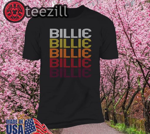 Vintage Style Billie Retro Wordmark Pattern T-shirt