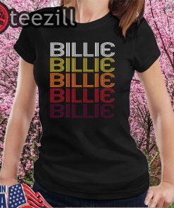 Vintage Style Billie Retro Wordmark Pattern Tshirt