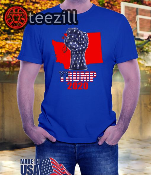 Washington For President Donald Trump 2020 Election Us Flag T-Shirts
