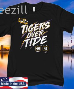 LSU Tigers vs. Alabama Crimson Tide 2019 - 2020 Football Score T-Shirt