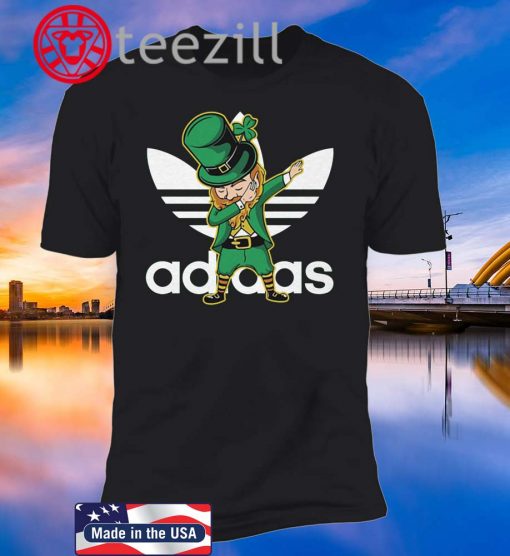 Adidas Leprechaun Iris Dabbing St Patrick's Day Tshirt