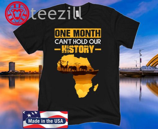 African American Pride One Month Can't Hold Our History Shirts
