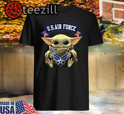 Air Force Baby Yoda Hug US Air Force Shirt