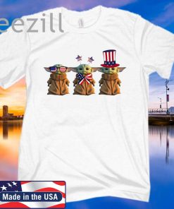 Baby Yoda American Independence Uncle Sam Tshirt
