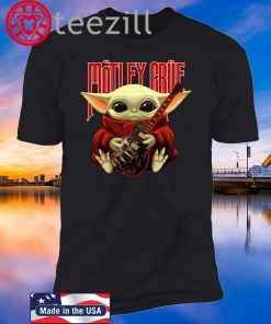 Baby Yoda Hug Motley Crue Gift Shirt