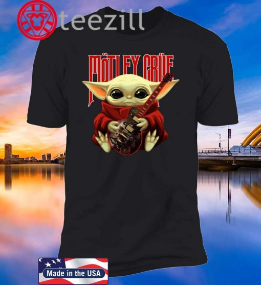 Baby Yoda Hug Motley Crue Gift Shirt