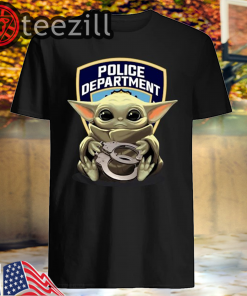 Baby Yoda Hug Police Department Shirt T Shirt