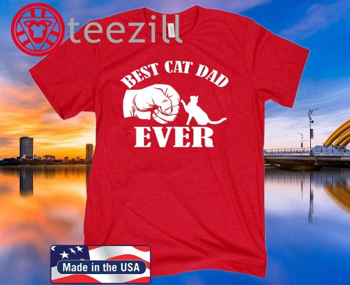 Best Cat Dad Ever 2020 Paw Fist Bump T-shirt