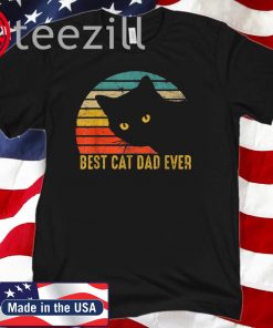 Best Cat Dad Ever Vintage Shirt Cat Daddy Fathers Day 2020 Tshirt