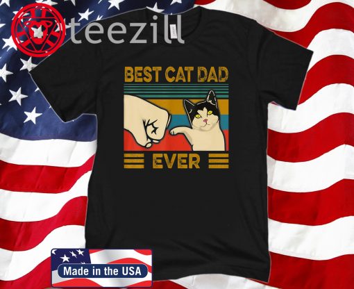 Best Cat Dad Ever Vintage T shirt