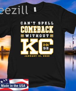 Can't Spell Comeback Without KC Kansas City Football TShirt