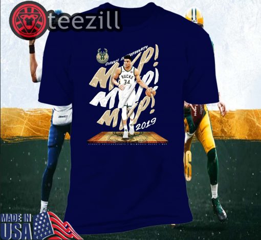 Giannis Antetokounmpo Milwaukee Bucks Fanatics Branded 2019 NBA T-Shirt