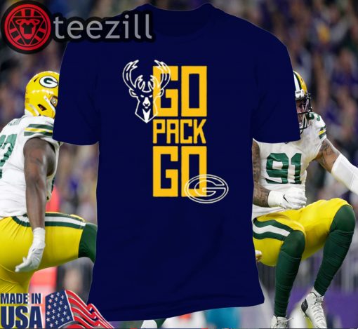 Go Pack Go Packers Bucks TShirt Limited Edition