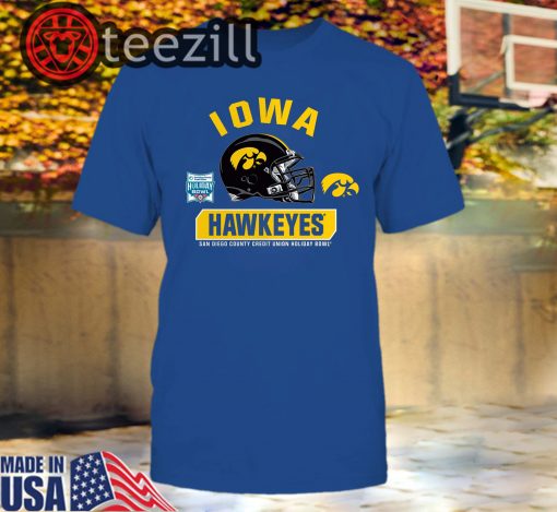 Iowa Hawkeyes Black 2019 Holiday Bowl Bound Spike T-Shirts