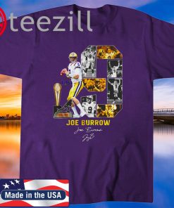 Joe Burrow 9 LSU Tigers signature 2020 Shirt