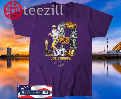 Joe Burrow 9 LSU Tigers signature 2020 Shirt