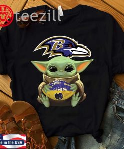 LIMITED Baby Yoda Hug Baltimore Ravens Shirts