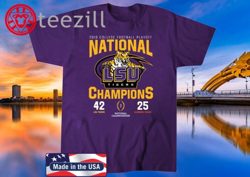 LSU Nationals Championship 2020 With Scores Official T-Shirt
