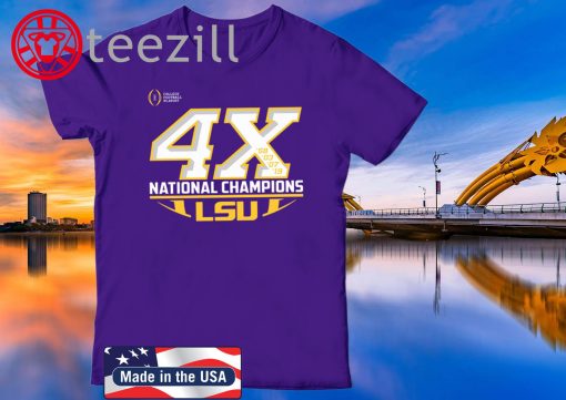 LSU Tigers 4X National Champions Limited Edition T-Shirt