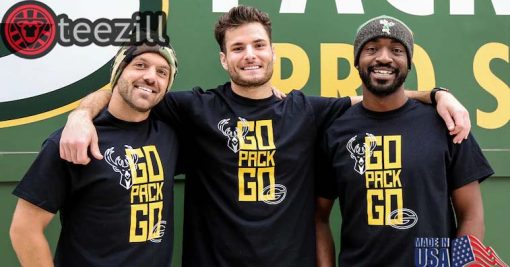 Milwaukee Bucks And Packers celebrate NFL T-shirt